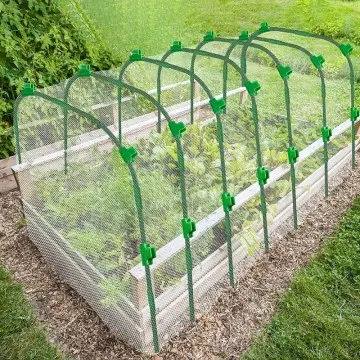 10 Sets Greenhouse Hoops 41.3x31.5in w/20 Clamp...